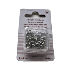 Split ring 6mm Zilver, 50 stuks