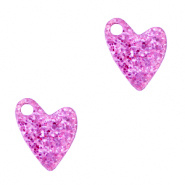 Plexx bedels heart glitter Pink, per stuk