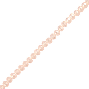 Top facet kraal 8x6mm Light pink, 20 st.