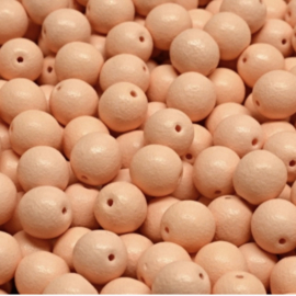 Round Druck Beads 6mm Peach, per 10 gr.
