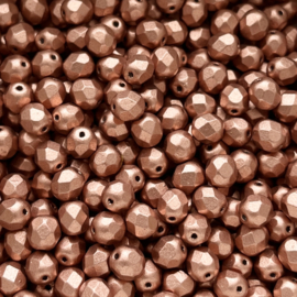 Fire polish 6mm Copper, 10 gram c.a. 38 st