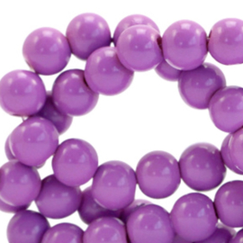 4 mm glaskralen opaque opaque Sheer lilac, 50 stuks