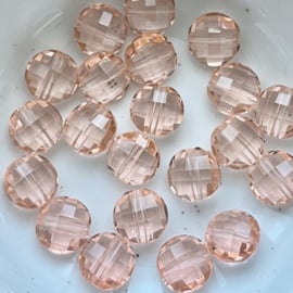Kristal rond kraal 10mm Rosaline, 1 stuk