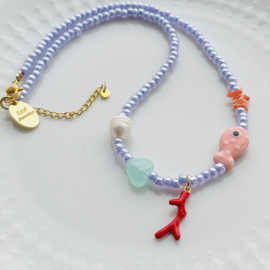 DIY pakket Lila summer ketting,