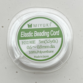Miyuki Elastiek kralen koord 0,8mm rol met 5 meter