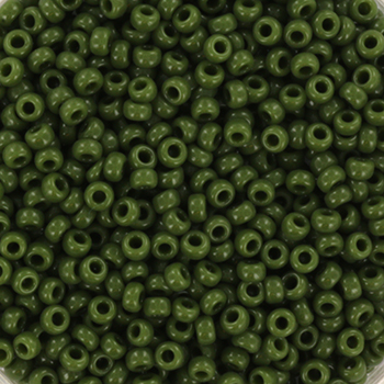 Miyuki rocailles 11/0 Opaque avocado, 10 gram