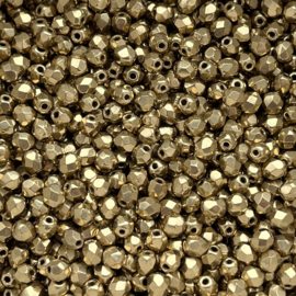 Fire polish 4mm Gold Bronze, 5 gram c.a. 60 st