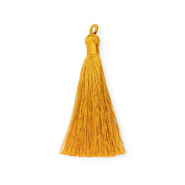 Kwastjes 8 cm Golden brown, 1 stuk