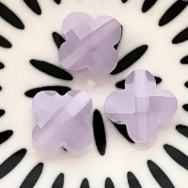 Fashion facet klaver Pastel Lilac, per st.