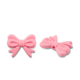Acryl kralen strik Salmon pink, per stuk