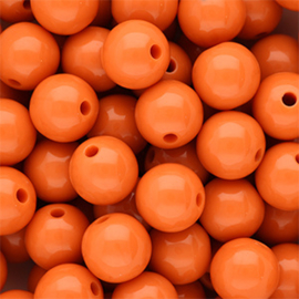 12 mm DQ acryl kralen shiny Orange peel, per stuk