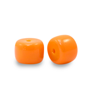 Rondellen glaskralen 8mm Orange, per 10 stuks