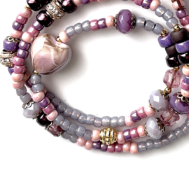 Inspiratie armband Lila-Pink