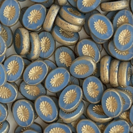 TCB Kiwi Beads 14x10mm, 4 stuks