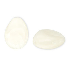 Acryl kralen druppel Off white-white, per stuk