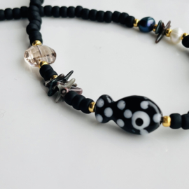 DIY pakket, ketting mat Beachy chic, Zilver of Goud