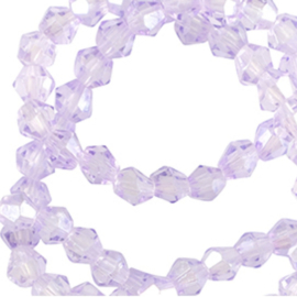 Top Facet kralen bicone 4mm Victorian purple, c.a. 20 stuks