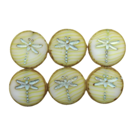 Dragonfly Alabaster Vanille Blend 17mm, 4 stuks