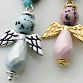 Kralen DQ metaal angel wings Goud, per stuk