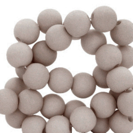 6 mm acryl kralen Shoreline grey, per stuk