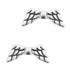 Kralen DQ metaal angel wings Zilver, per stuk