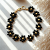 DIY Fleur armbandje Black (Goud of Zilver) c.a. 6 armbandjes 