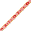lint met tekst "xoxo" Pink-red, 50 cm