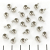 Bedel connector - groot gat stainless steel zilver 6mm, per stuk