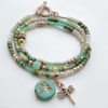 DIY pakket wikkel armband Green-Gold