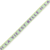 Lint met tekst "la vie est belle" Mint green-purple, 50 cm