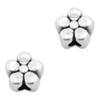 Kralen DQ metaal Bloem 4mm Antiek zilver (nikkelvrij), 1 stuk
