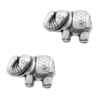 Kralen DQ metaal olifant Zilver (nikkelvrij), 1 stuk