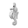 Bedels DQ metaal zeepaard 999 Zilver 21x8mm (nikkelvrij), 1 stuk
