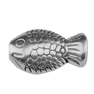 DQ kraal Vis Zilver 10x6,5mm, 1 stuk