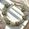 DIY Fleur armbandje Sea foam-Cornflower (Goud of Zilver), c.a. 6 armbandjes