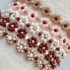 DIY box Fleurs, Peony-Pink (Goud of Zilver), c.a. 15 armbandjes