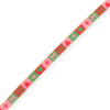 Lint met tekst kerst Light pink-red-green-gold, 1 meter