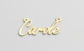 14 kar gouden  naamhanger Carole