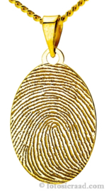 gouden ovale  fotohanger vlak