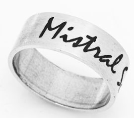 zilver naam ring 8 mm