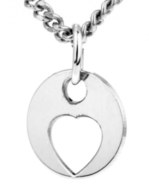 .925 zilver penning met ovaal hang oog