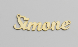 gouden naamhanger Simone