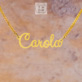 14 kar goud naamhanger Carola