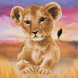 Diamond Painting Wenskaart Lion Cub