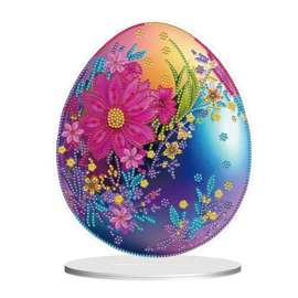 Diamond Painting Staander  Paasei met Bloemen