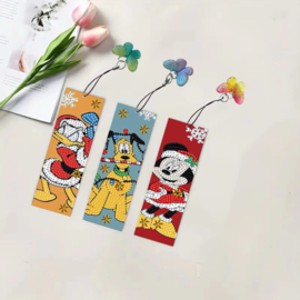 Diamond Painting set van 3 Boekenleggers Duck, Pluto & Mickey