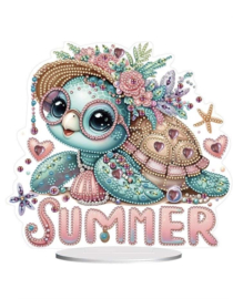 Diamond Painting Staander Summer Schattige Schildpad