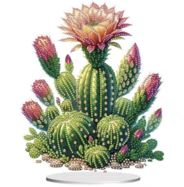 Diamond Painting  staander Cactus in Bloei