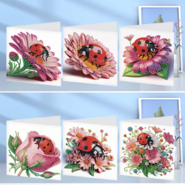 Diamond Painting Kaart Pakket Lieveheerbeestjes kaarten