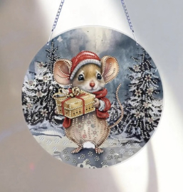 Diamond Painting Hanger Kerst Muisje